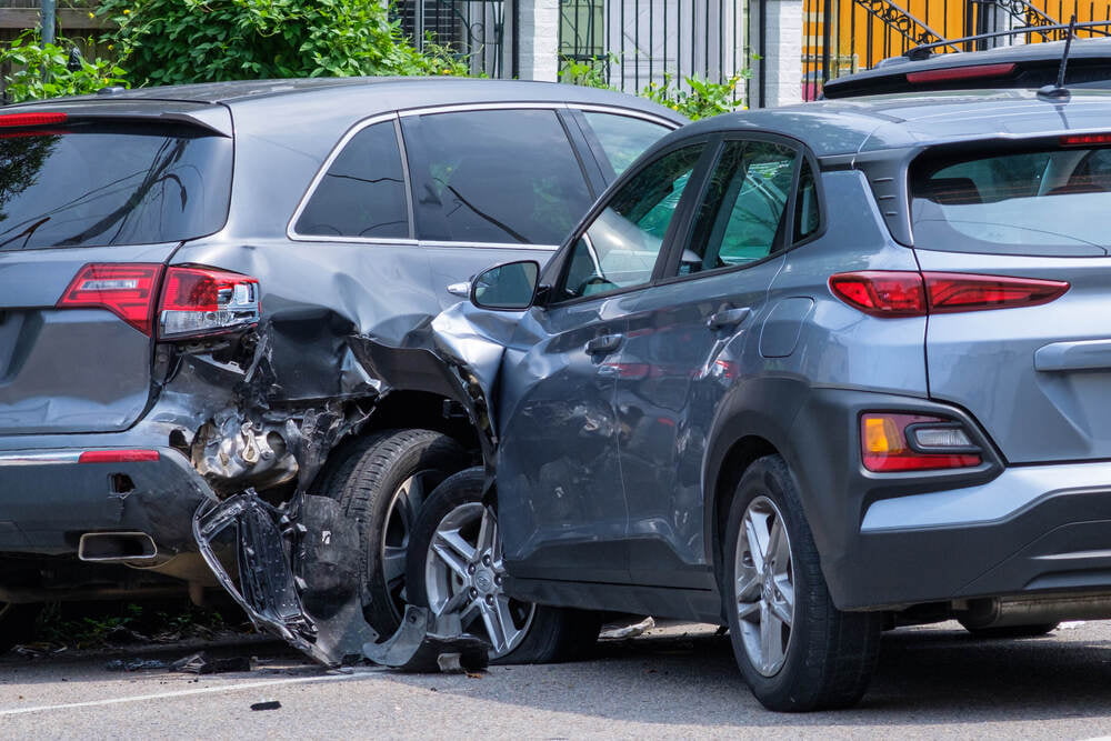 car accident in New York street