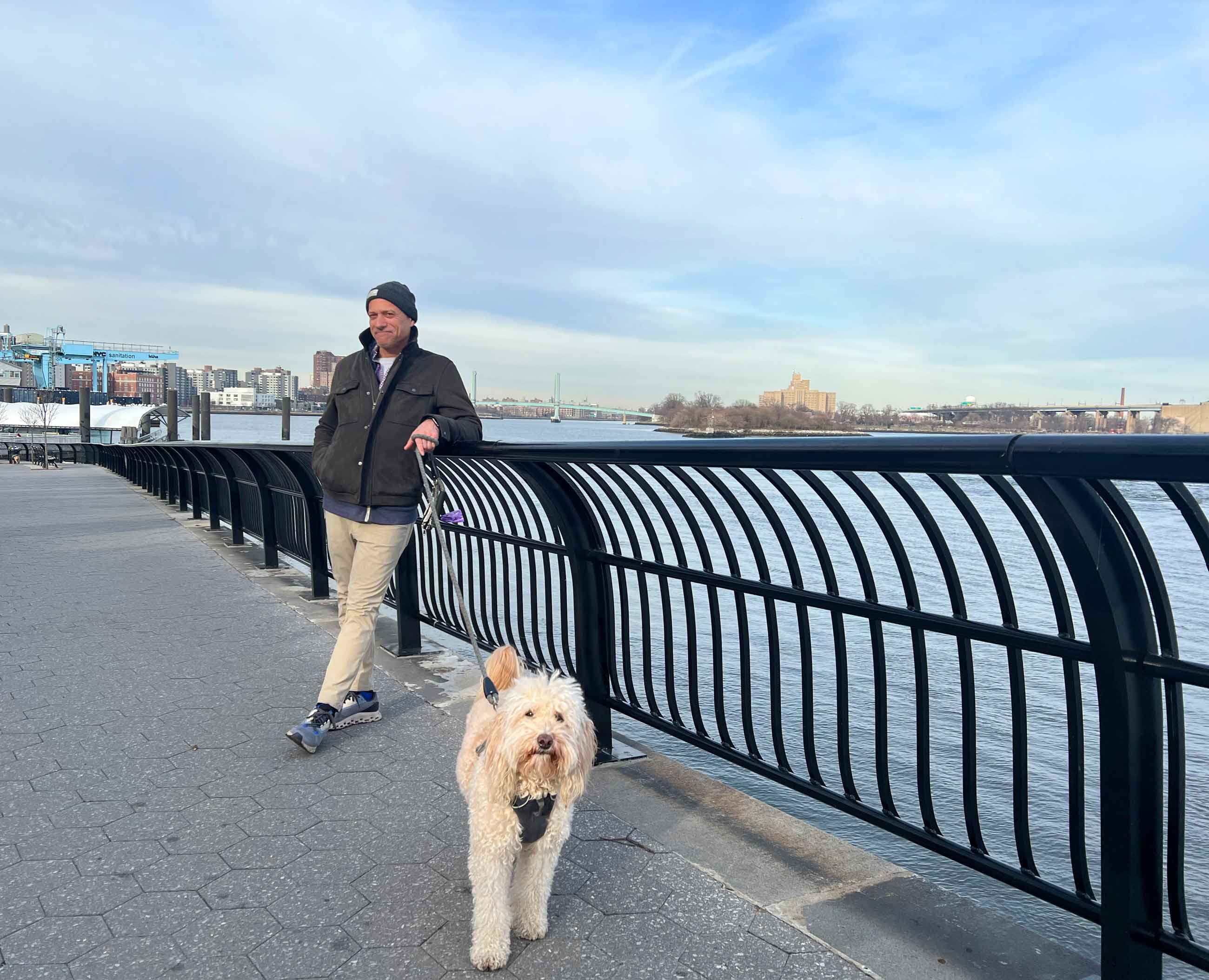 Robert A. Hyams and Goldendoodle Mookie